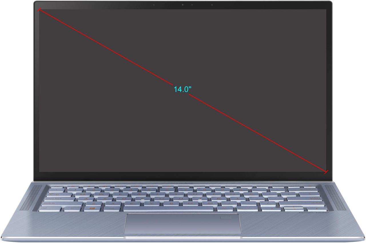 Alt view image 3 of 19 - ASUS ZenBook 14, Intel Core Whiskey Lake i5-8265U, 8 GB RAM, 256 GB NVMe PCIe SSD, NumberPad, Wi-Fi 5, Windows 10, Ultra Thin and Light Laptop, 4-Way NanoEdge 14" FHD, Silver Blue, UX431FA-ES51