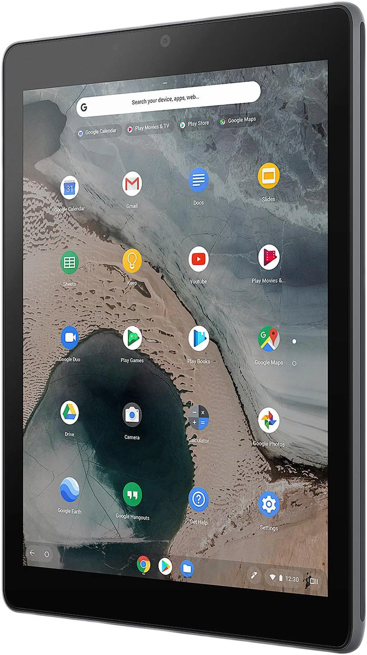 Alt view image 2 of 20 - ASUS Chromebook Tablet CT100, 9.7" QXGA (1536 x 2048) Touchscreen, OP1 6-Core Processor, 4 GB RAM, 32 GB eMMC Storage, Rugged Military-Spec 810G, Dark Grey, K-12, Chrome OS, Includes Stylus, CT100PA-YS02T