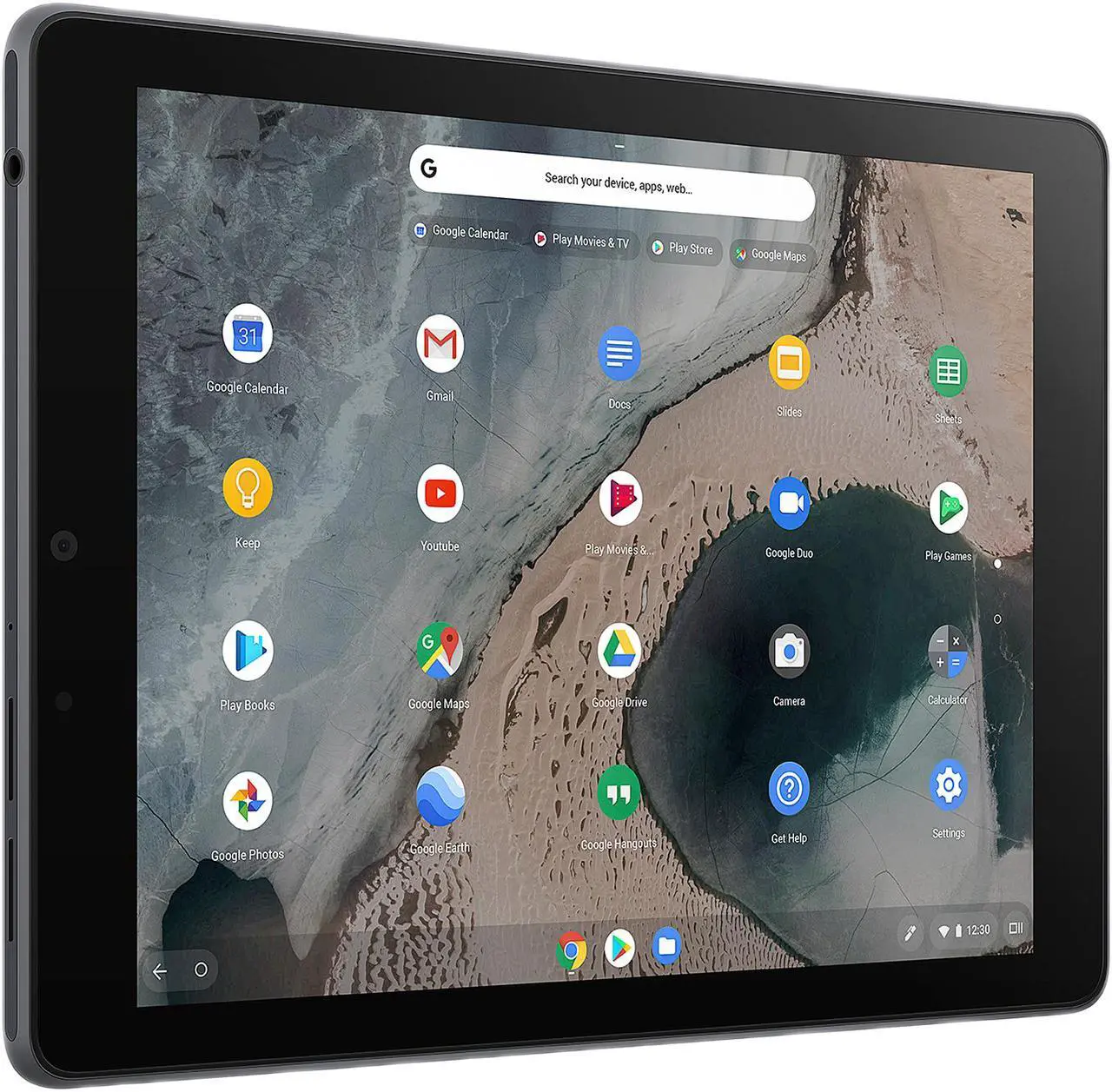 Alt view image 7 of 20 - ASUS Chromebook Tablet CT100, 9.7" QXGA (1536 x 2048) Touchscreen, OP1 6-Core Processor, 4 GB RAM, 32 GB eMMC Storage, Rugged Military-Spec 810G, Dark Grey, K-12, Chrome OS, Includes Stylus, CT100PA-YS02T