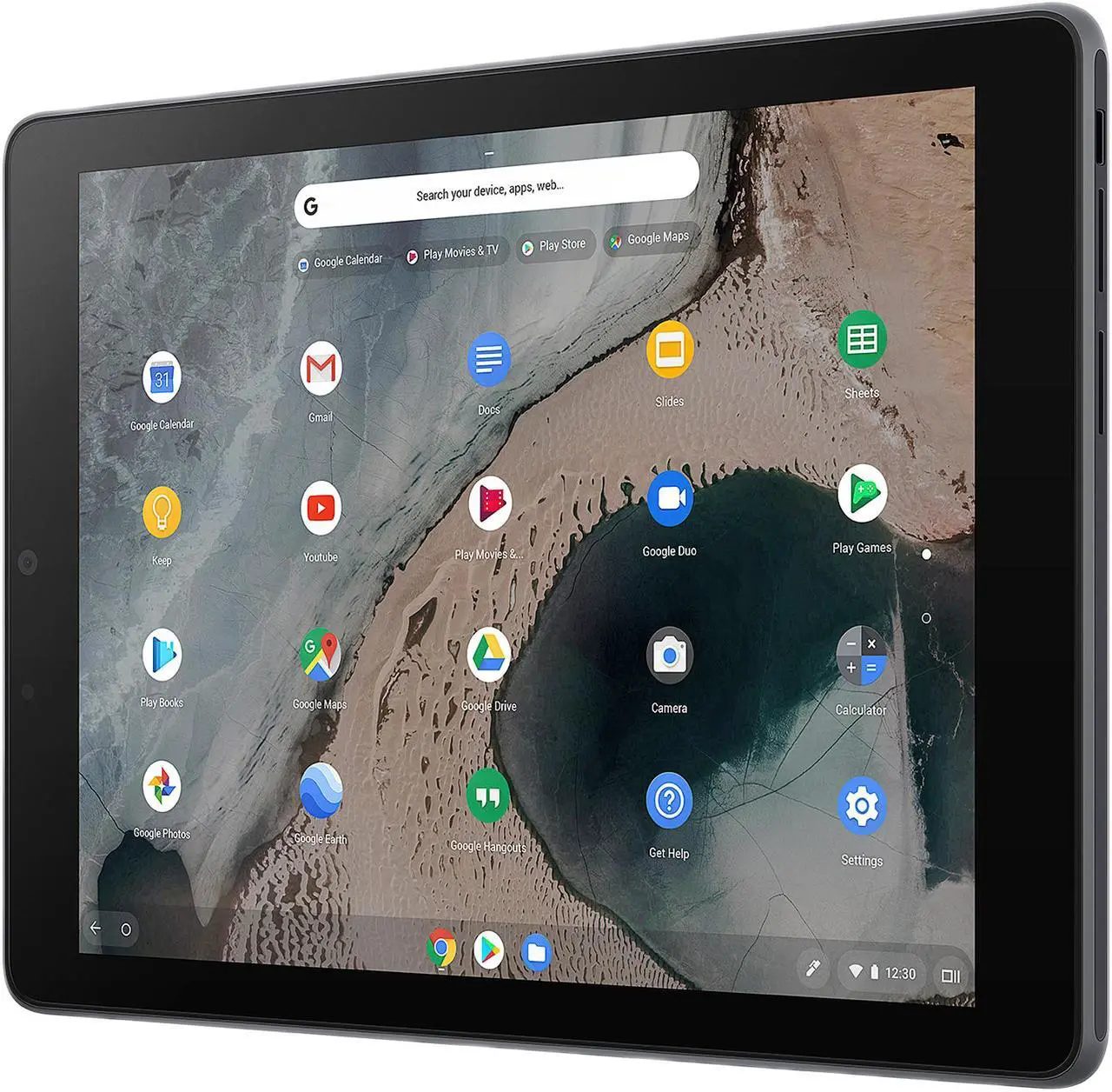 Alt view image 6 of 20 - ASUS Chromebook Tablet CT100, 9.7" QXGA (1536 x 2048) Touchscreen, OP1 6-Core Processor, 4 GB RAM, 32 GB eMMC Storage, Rugged Military-Spec 810G, Dark Grey, K-12, Chrome OS, Includes Stylus, CT100PA-YS02T