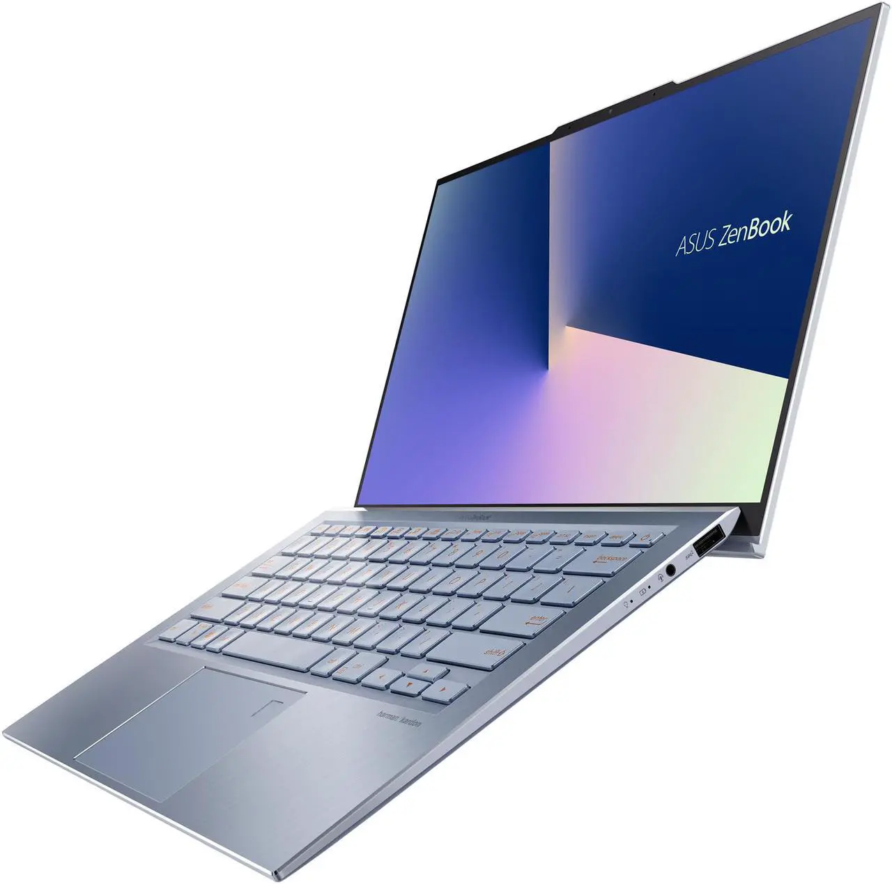 Alt view image 3 of 19 - ASUS ZenBook S13 Ultra Thin & Light Laptop 13.9" FHD, Intel Core i7-8565U CPU, GeForce MX150, 8 GB RAM, 512 GB PCIe SSD, Windows 10 Pro, Silver Blue, UX392FN-XS71