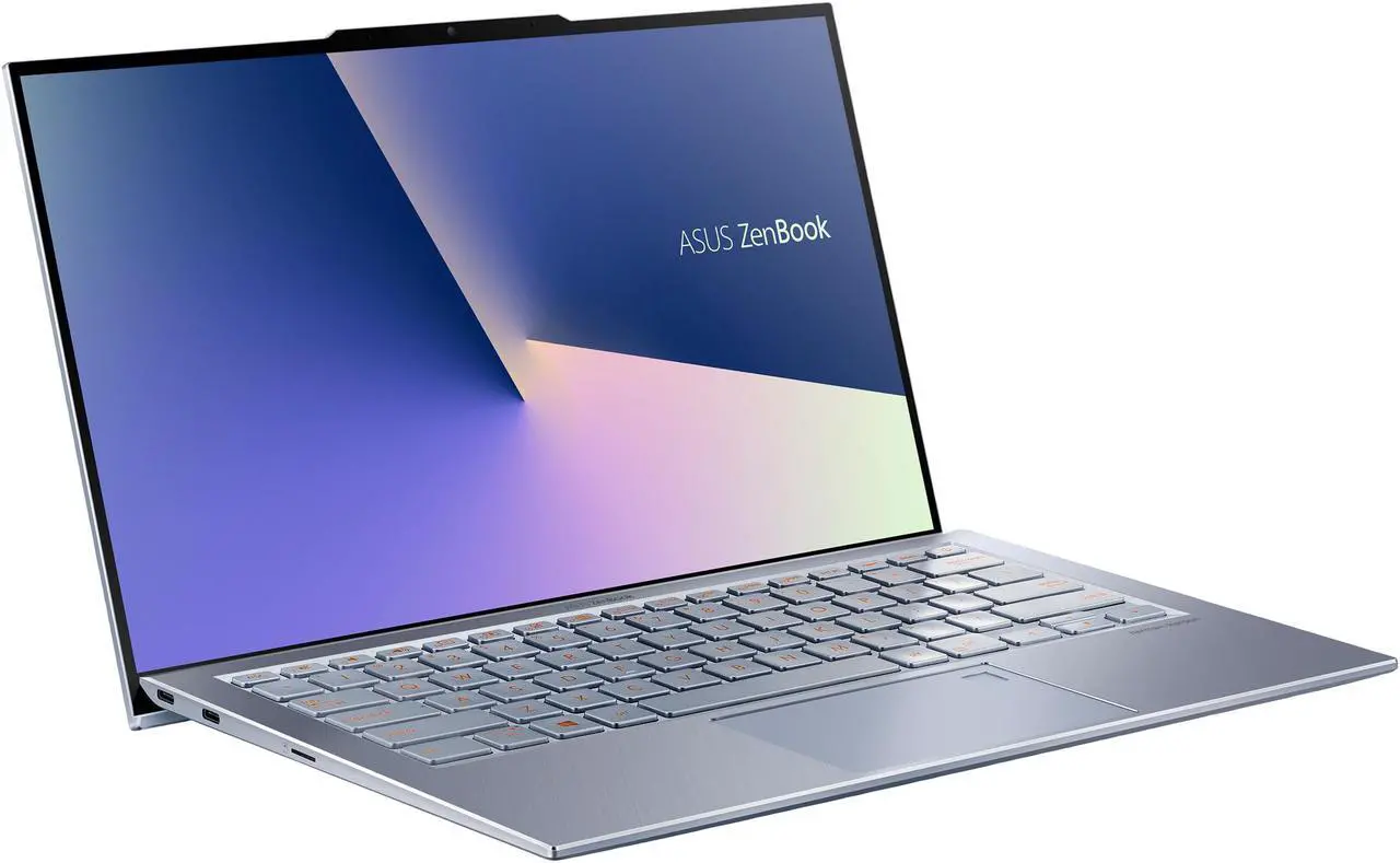 Alt view image 2 of 19 - ASUS ZenBook S13 Ultra Thin & Light Laptop 13.9" FHD, Intel Core i7-8565U CPU, GeForce MX150, 8 GB RAM, 512 GB PCIe SSD, Windows 10 Pro, Silver Blue, UX392FN-XS71