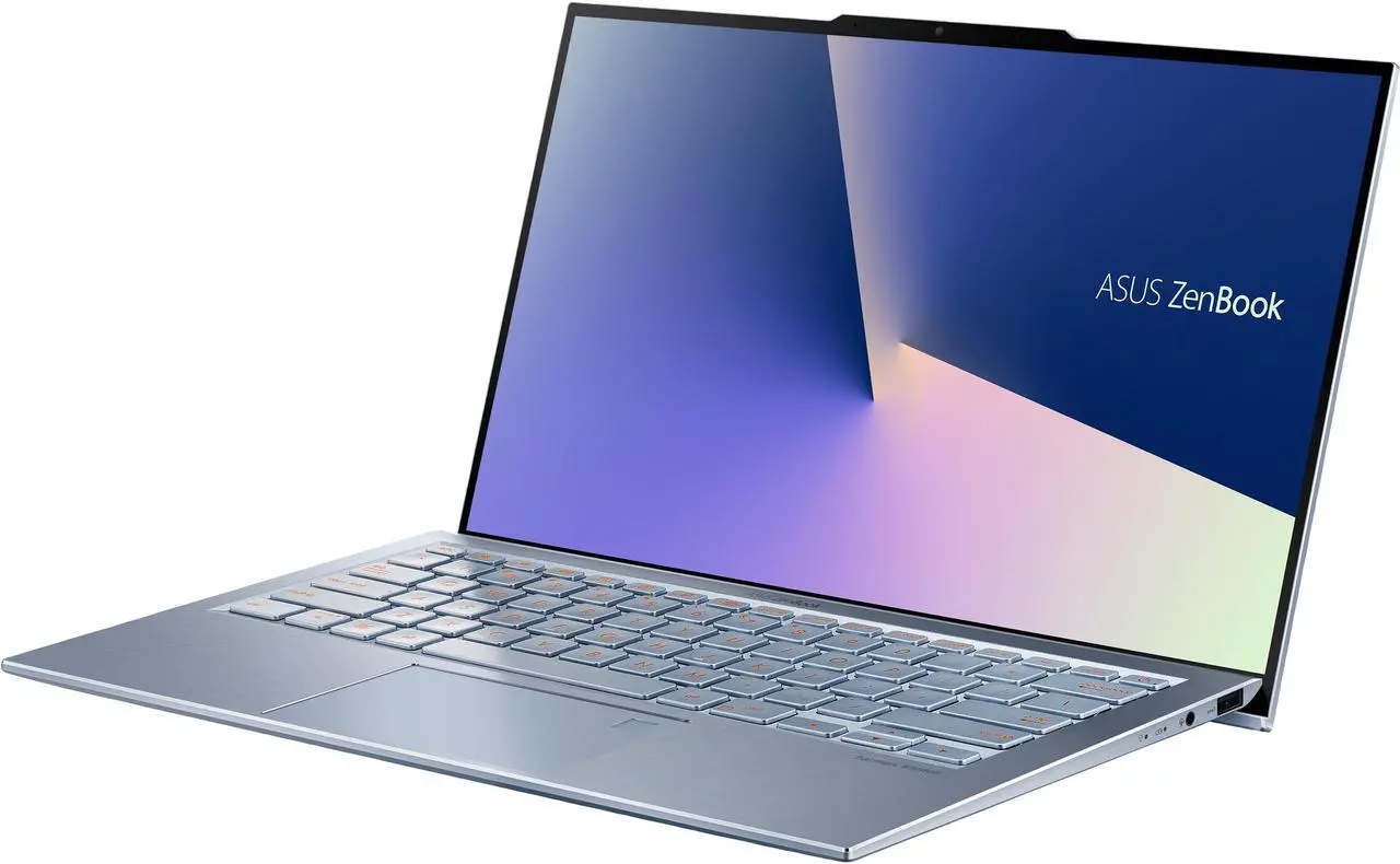 Main image of ASUS ZenBook S13 Ultra Thin & Light Laptop 13.9" FHD, Intel Core i7-8565U CPU, GeForce MX150, 8 GB RAM, 512 GB PCIe SSD, Windows 10 Pro, Silver Blue, UX392FN-XS71