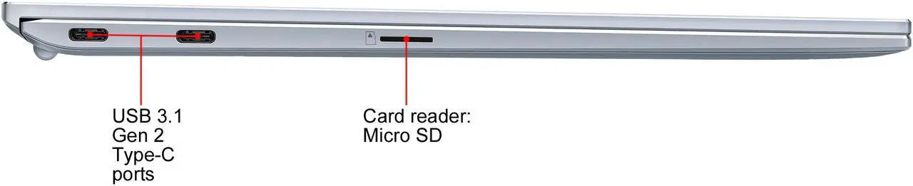 Alt view image 18 of 19 - ASUS ZenBook S13 Ultra Thin & Light Laptop 13.9" FHD, Intel Core i7-8565U CPU, GeForce MX150, 8 GB RAM, 512 GB PCIe SSD, Windows 10 Pro, Silver Blue, UX392FN-XS71