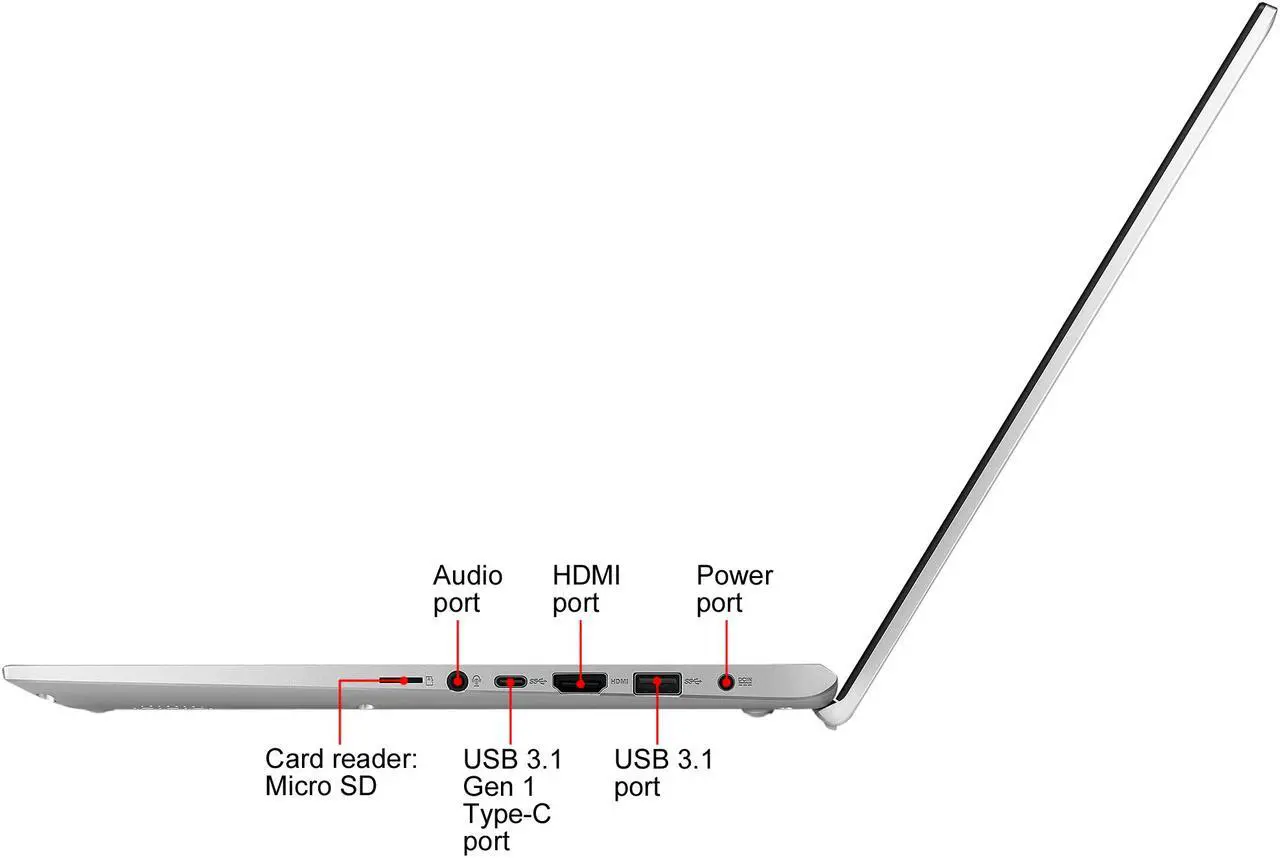 Alt view image 4 of 7 - ASUS VivoBook F512 Thin & Light Laptop, 15.6" FHD NanoEdge WideView, AMD R5-3500U, 8 GB DDR4, 128 GB SSD + 1 TB HDD, Backlit KB, Fingerprint, Windows 10, Transparent Silver, F512DA-EB55-SL - OEM