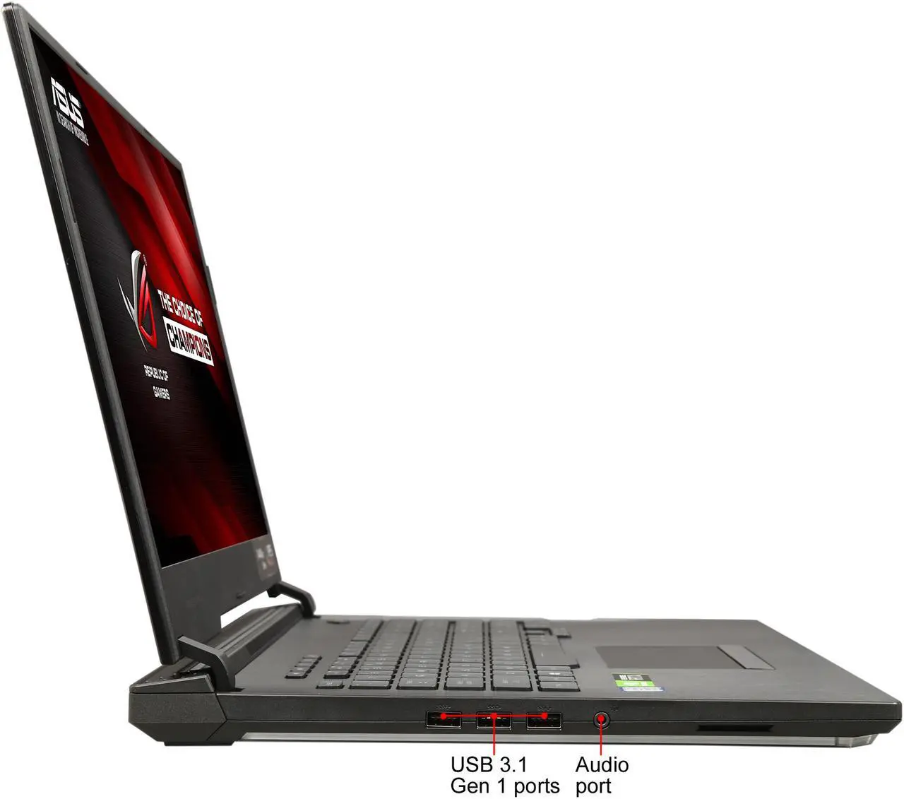 Alt view image 5 of 8 - ASUS ROG Strix Hero III (2019) Gaming Laptop, 17.3" 144 Hz IPS Type FHD, NVIDIA GeForce RTX 2070, Intel Core i7-9750H, 16 GB DDR4, 512 GB PCIe NVMe SSD, Per-Key RGB KB, Windows 10 Pro, G731GW-XB74