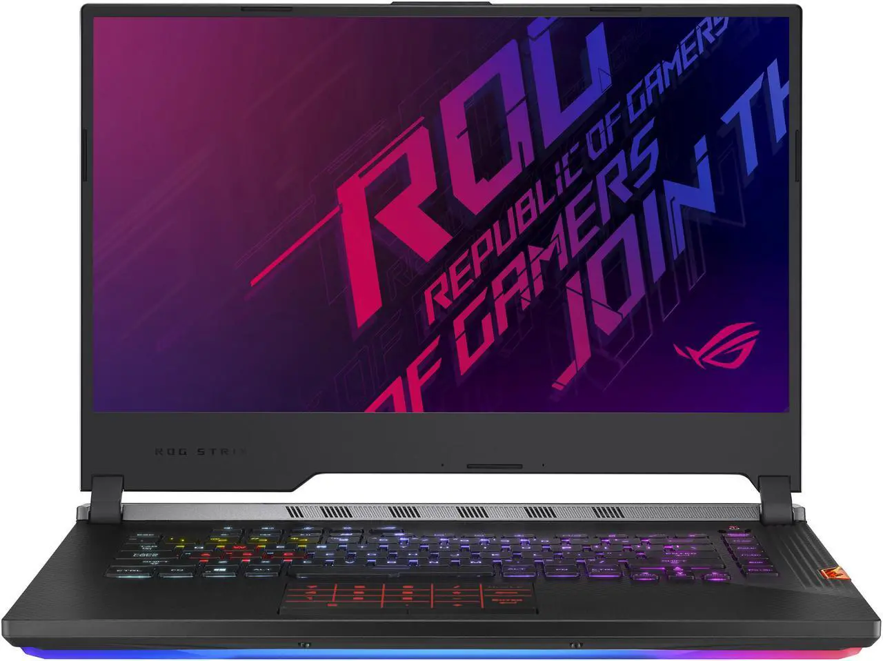 Alt view image 2 of 16 - ASUS ROG Strix Scar III (2019) Gaming Laptop, 15.6" 240 Hz 3 ms IPS Type FHD, NVIDIA GeForce RTX 2070, Intel Core i9-9880H, 32 GB DDR4, 1 TB PCIe NVMe SSD, Per-Key RGB KB, Windows 10 Pro, G531GW-XB96