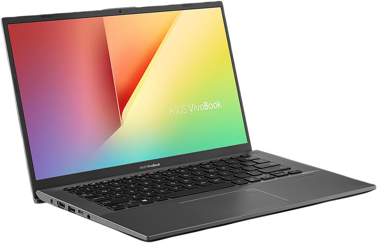 Main image of ASUS VivoBook 14 Laptop, 14" FHD, AMD Ryzen 7-3700U, AMD Radeon RX Vega 10 Graphics, 8 GB DDR4 RAM, 512 GB PCIe SSD, Backlit KB, Fingerprint, Windows 10 Home, Slate Grey, F412DA-NH77