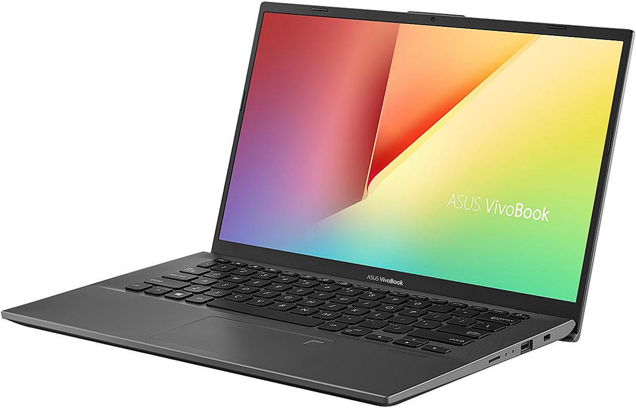 Alt view image 2 of 20 - ASUS VivoBook 14 Laptop, 14" FHD, AMD Ryzen 7-3700U, AMD Radeon RX Vega 10 Graphics, 8 GB DDR4 RAM, 512 GB PCIe SSD, Backlit KB, Fingerprint, Windows 10 Home, Slate Grey, F412DA-NH77