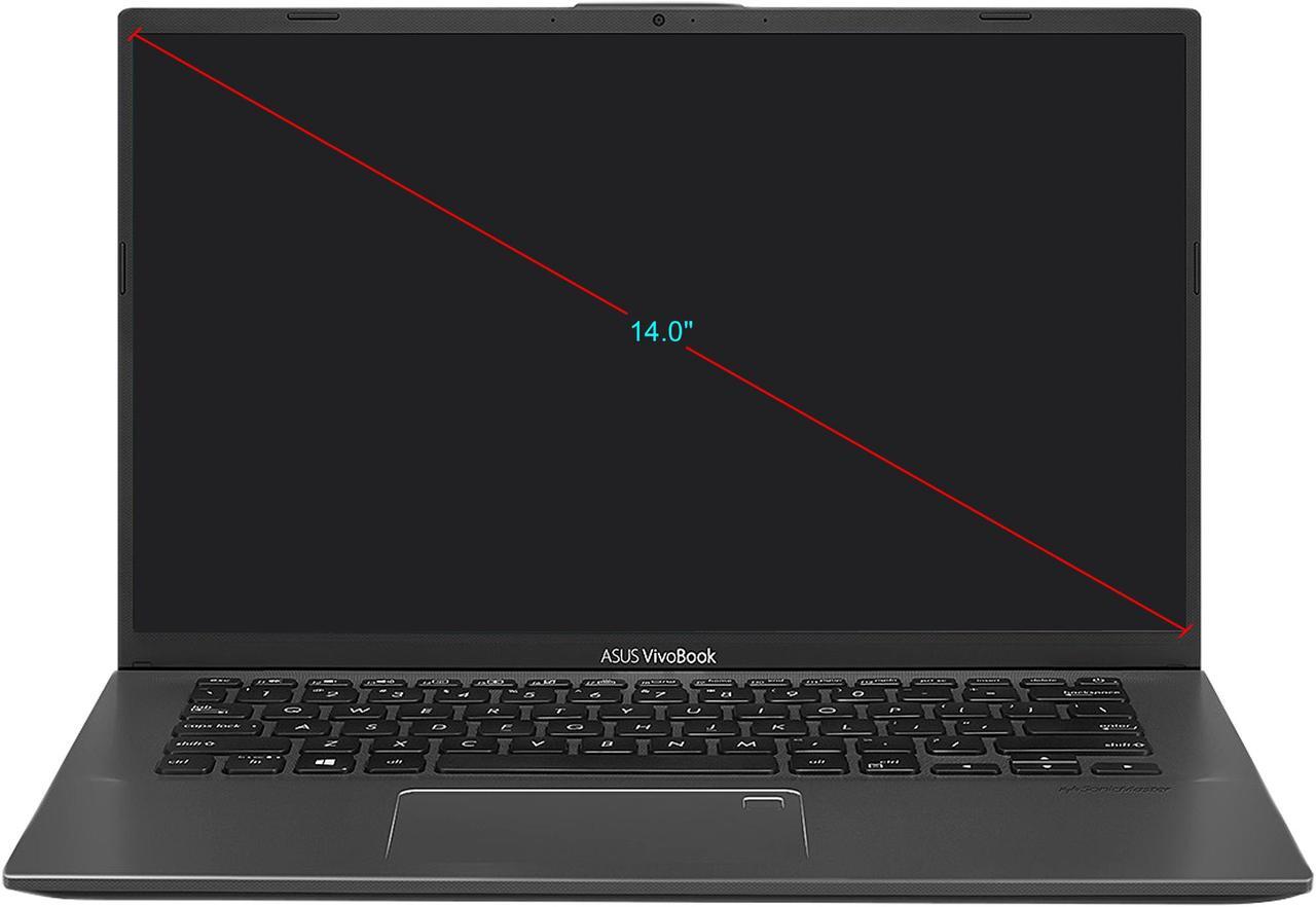 Alt view image 4 of 20 - ASUS VivoBook 14 Laptop, 14" FHD, AMD Ryzen 7-3700U, AMD Radeon RX Vega 10 Graphics, 8 GB DDR4 RAM, 512 GB PCIe SSD, Backlit KB, Fingerprint, Windows 10 Home, Slate Grey, F412DA-NH77