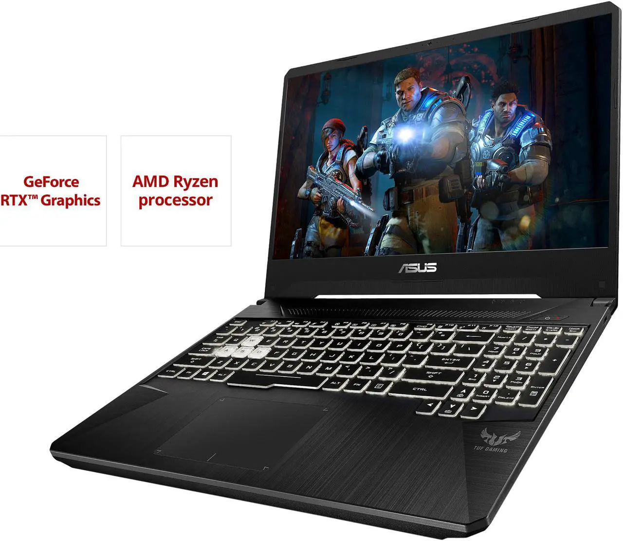 Alt view image 10 of 19 - ASUS TUF FX505 Gaming Laptop, 15.6" 120 Hz FHD IPS-Type Display, AMD Ryzen 7 3750H, NVIDIA GeForce RTX 2060, 16 GB DDR4, 512 GB PCIe SSD, RGB Keyboard, Windows 10 Home, Stealth Black, FX505DV-ES74