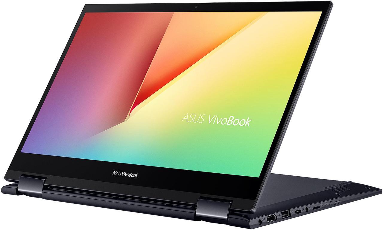 Alt view image 7 of 20 - ASUS VivoBook Flip 14 Thin and Light 2-in-1 Laptop, 14" FHD Touch Display, AMD Ryzen 5 4500U, 8 GB DDR4 RAM, 256 GB SSD, Glossy, Stylus, Fingerprint Reader, Windows 10 Home, Bespoke Black, TM420IA-DB51T
