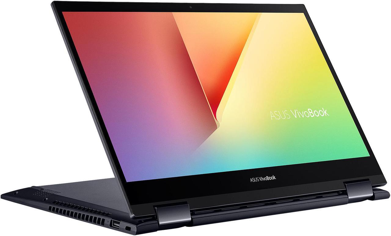 Alt view image 8 of 20 - ASUS VivoBook Flip 14 Thin and Light 2-in-1 Laptop, 14" FHD Touch Display, AMD Ryzen 5 4500U, 8 GB DDR4 RAM, 256 GB SSD, Glossy, Stylus, Fingerprint Reader, Windows 10 Home, Bespoke Black, TM420IA-DB51T