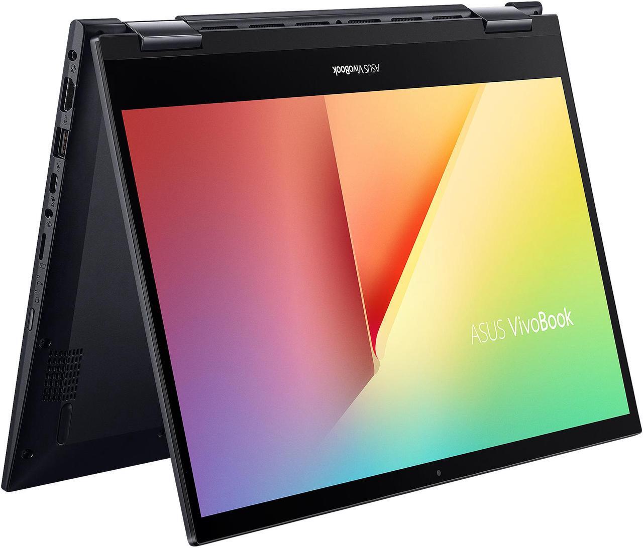 Alt view image 6 of 20 - ASUS VivoBook Flip 14 Thin and Light 2-in-1 Laptop, 14" FHD Touch Display, AMD Ryzen 5 4500U, 8 GB DDR4 RAM, 256 GB SSD, Glossy, Stylus, Fingerprint Reader, Windows 10 Home, Bespoke Black, TM420IA-DB51T