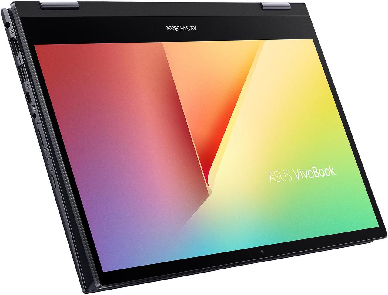 Alt view image 10 of 20 - ASUS VivoBook Flip 14 Thin and Light 2-in-1 Laptop, 14" FHD Touch Display, AMD Ryzen 5 4500U, 8 GB DDR4 RAM, 256 GB SSD, Glossy, Stylus, Fingerprint Reader, Windows 10 Home, Bespoke Black, TM420IA-DB51T