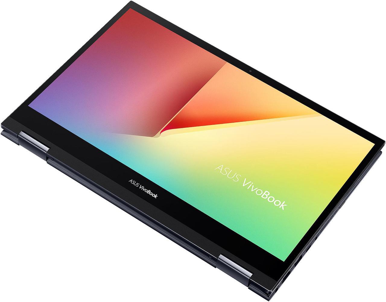 Alt view image 12 of 20 - ASUS VivoBook Flip 14 Thin and Light 2-in-1 Laptop, 14" FHD Touch Display, AMD Ryzen 5 4500U, 8 GB DDR4 RAM, 256 GB SSD, Glossy, Stylus, Fingerprint Reader, Windows 10 Home, Bespoke Black, TM420IA-DB51T