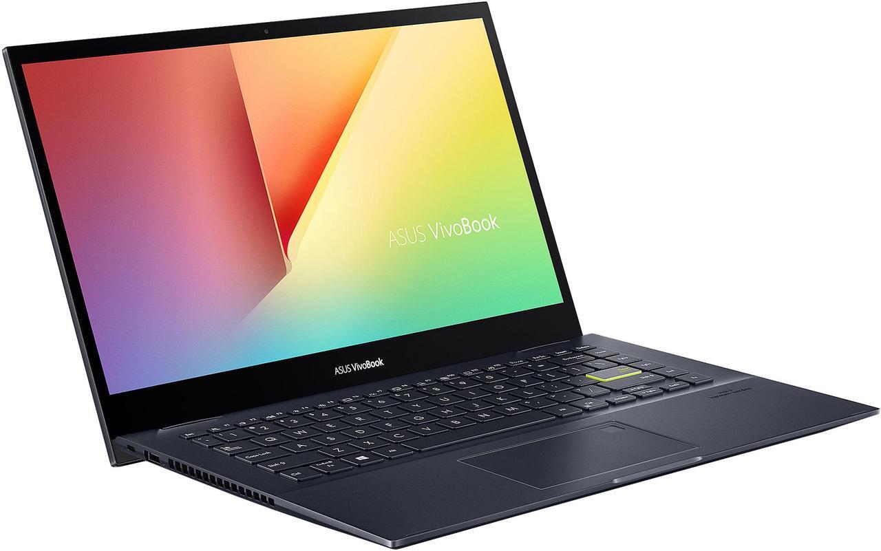 Alt view image 4 of 20 - ASUS VivoBook Flip 14 Thin and Light 2-in-1 Laptop, 14" FHD Touch Display, AMD Ryzen 5 4500U, 8 GB DDR4 RAM, 256 GB SSD, Glossy, Stylus, Fingerprint Reader, Windows 10 Home, Bespoke Black, TM420IA-DB51T