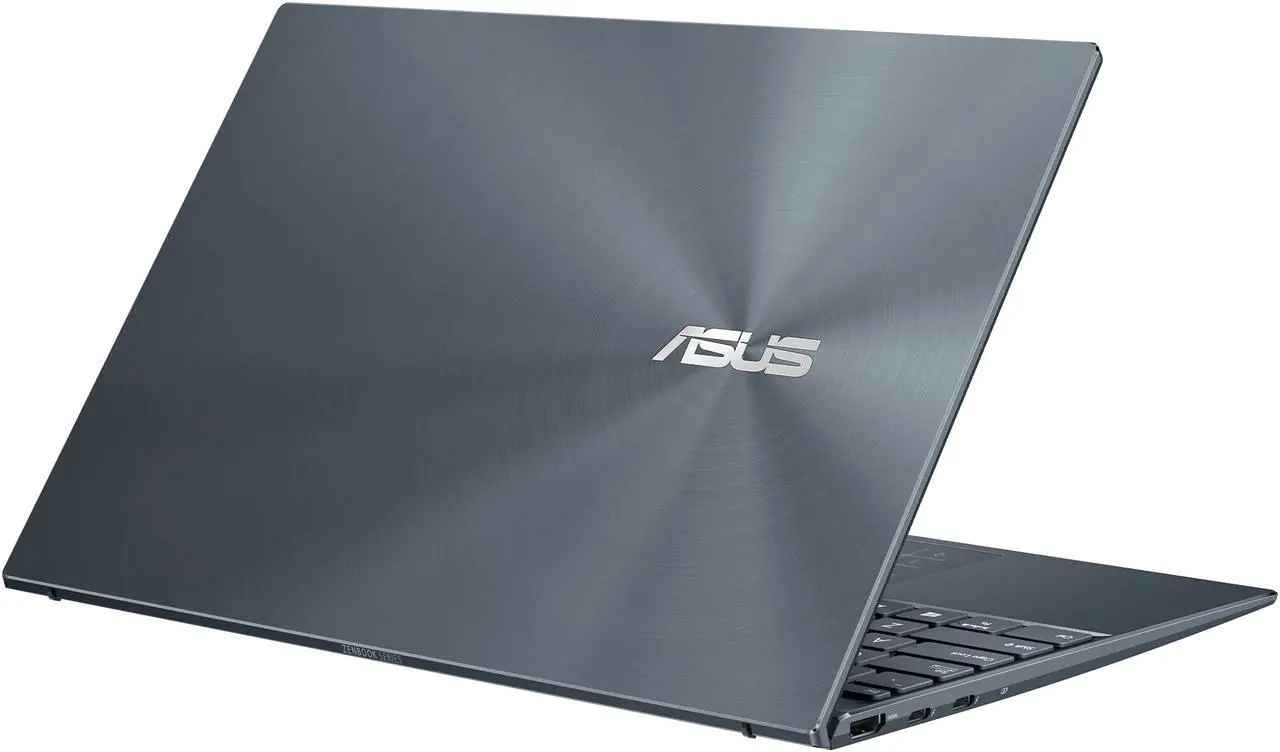 Alt view image 7 of 8 - ASUS ZenBook 14 Ultra-Slim Laptop 14" Full HD NanoEdge Bezel Display, Intel Core i7-1165G7, 8 GB RAM, 512 GB PCIe SSD, NumberPad, Thunderbolt 4, Windows 10 Home, Pine Grey, UX425EA-EH71