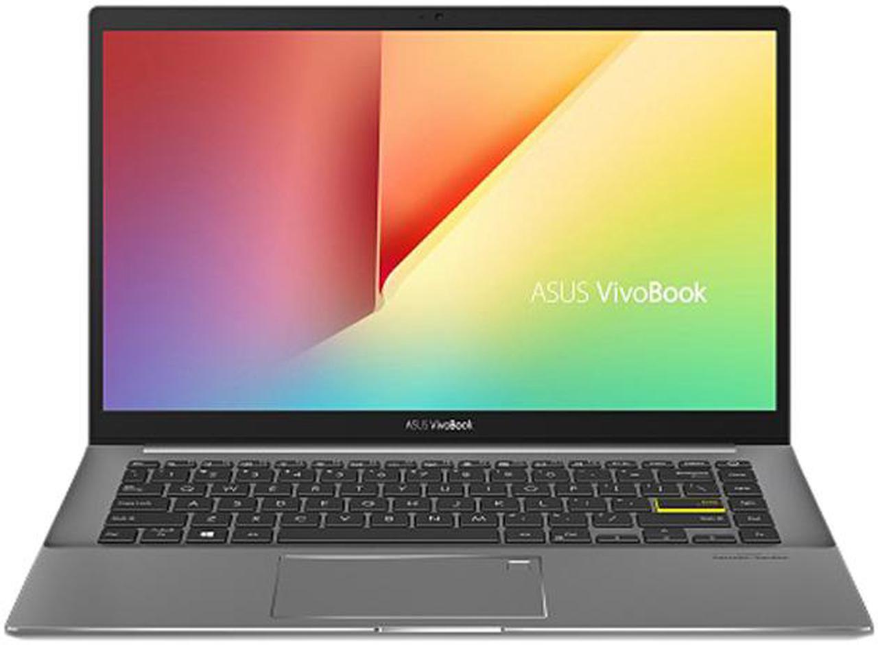 Main image of ASUS VivoBook S14 S433 Thin and Light Laptop, 14" FHD Display, Intel Core i5-1135G7 CPU, 8 GB DDR4 RAM, 512 GB PCIe SSD, Thunderbolt 3, Wi-Fi 6, Windows 10 Home, Indie Black, S433EA-DH51