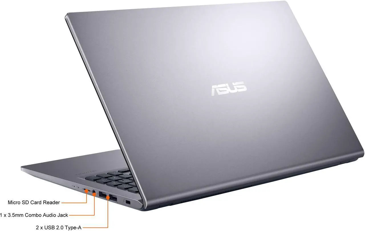 Alt view image 11 of 11 - ASUS VivoBook 15 F515 Thin and Light Laptop, 15.6" FHD Display, Intel Core i7-1065G7 Processor, 8 GB DDR4 RAM, 512 GB PCIe SSD, Fingerprint Reader, Windows 10 Home, Slate Grey, F515JA-DS74