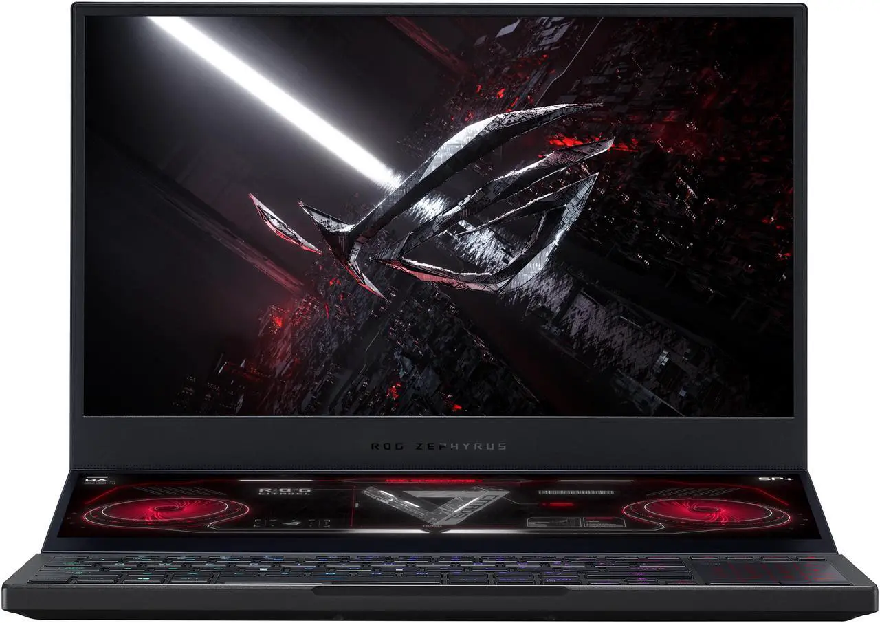 Main image of ASUS ROG Zephyrus Duo SE 15 Gaming Laptop, 15.6" 300Hz IPS Type FHD Display, NVIDIA GeForce RTX 3070 Laptop GPU 8GB GDDR6, AMD Ryzen 9 5900HX, 32GB DDR4, 1TB PCIe SSD, Per-Key RGB Keyboard, Windows 10 Pro, GX551QR-XS98
