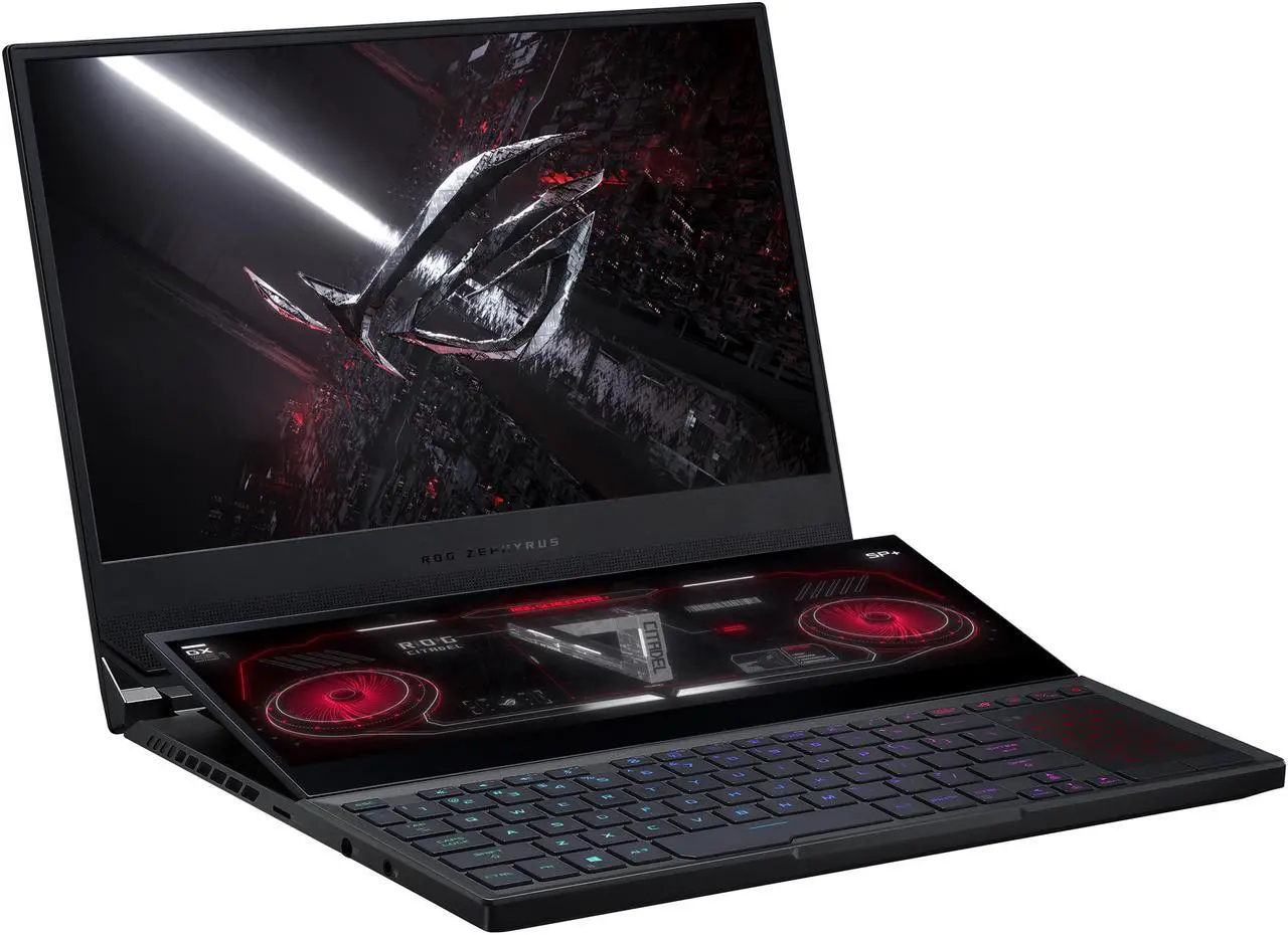 Alt view image 5 of 17 - ASUS ROG Zephyrus Duo SE 15 Gaming Laptop, 15.6" 300Hz IPS Type FHD Display, NVIDIA GeForce RTX 3070 Laptop GPU 8GB GDDR6, AMD Ryzen 9 5900HX, 32GB DDR4, 1TB PCIe SSD, Per-Key RGB Keyboard, Windows 10 Pro, GX551QR-XS98