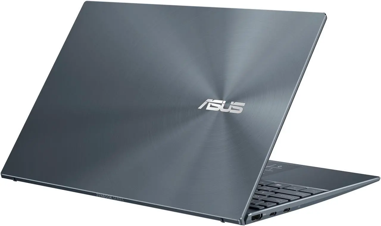 Alt view image 14 of 20 - ASUS ZenBook 13 Ultra-Slim Laptop, 13.3" OLED FHD NanoEdge Bezel Display, AMD Ryzen 7 5700U, 8GB LPDDR4X RAM, 512GB PCIe SSD, NumberPad, Wi-Fi 5, Windows 10 Home, Pine Grey, UM325UA-DS71