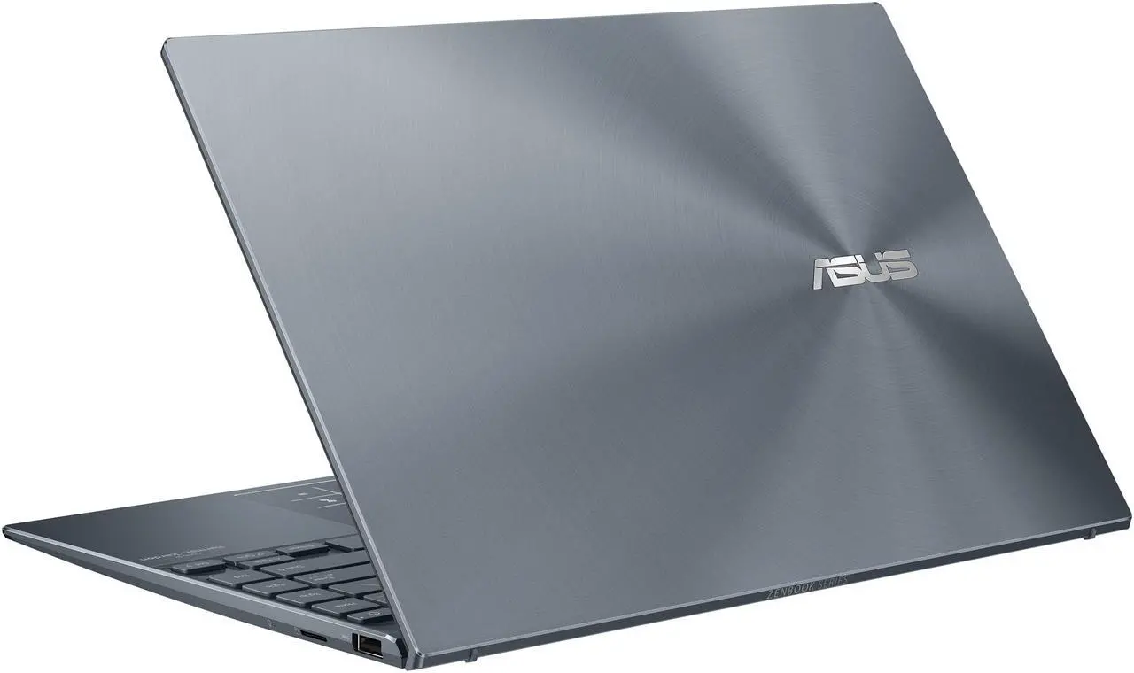Alt view image 16 of 20 - ASUS ZenBook 13 Ultra-Slim Laptop, 13.3" OLED FHD NanoEdge Bezel Display, AMD Ryzen 7 5700U, 8GB LPDDR4X RAM, 512GB PCIe SSD, NumberPad, Wi-Fi 5, Windows 10 Home, Pine Grey, UM325UA-DS71