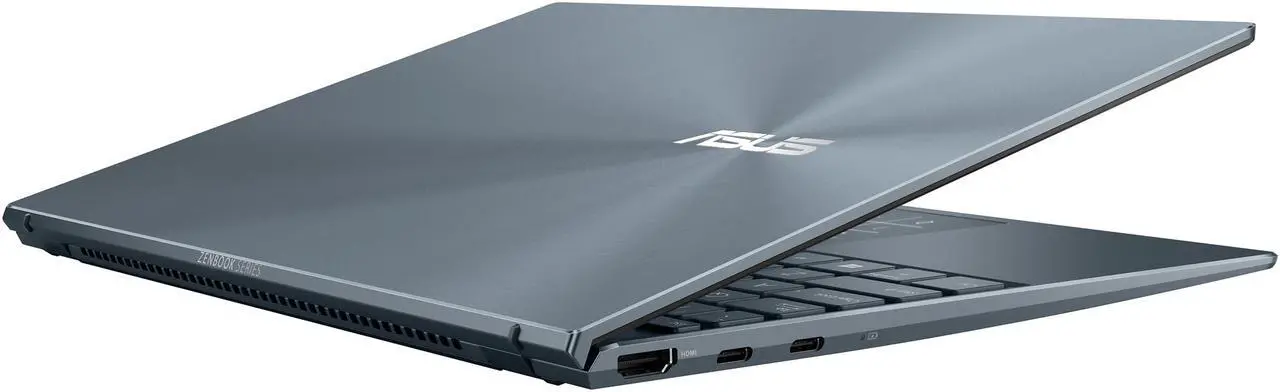 Alt view image 19 of 20 - ASUS ZenBook 13 Ultra-Slim Laptop, 13.3" OLED FHD NanoEdge Bezel Display, AMD Ryzen 7 5700U, 8GB LPDDR4X RAM, 512GB PCIe SSD, NumberPad, Wi-Fi 5, Windows 10 Home, Pine Grey, UM325UA-DS71