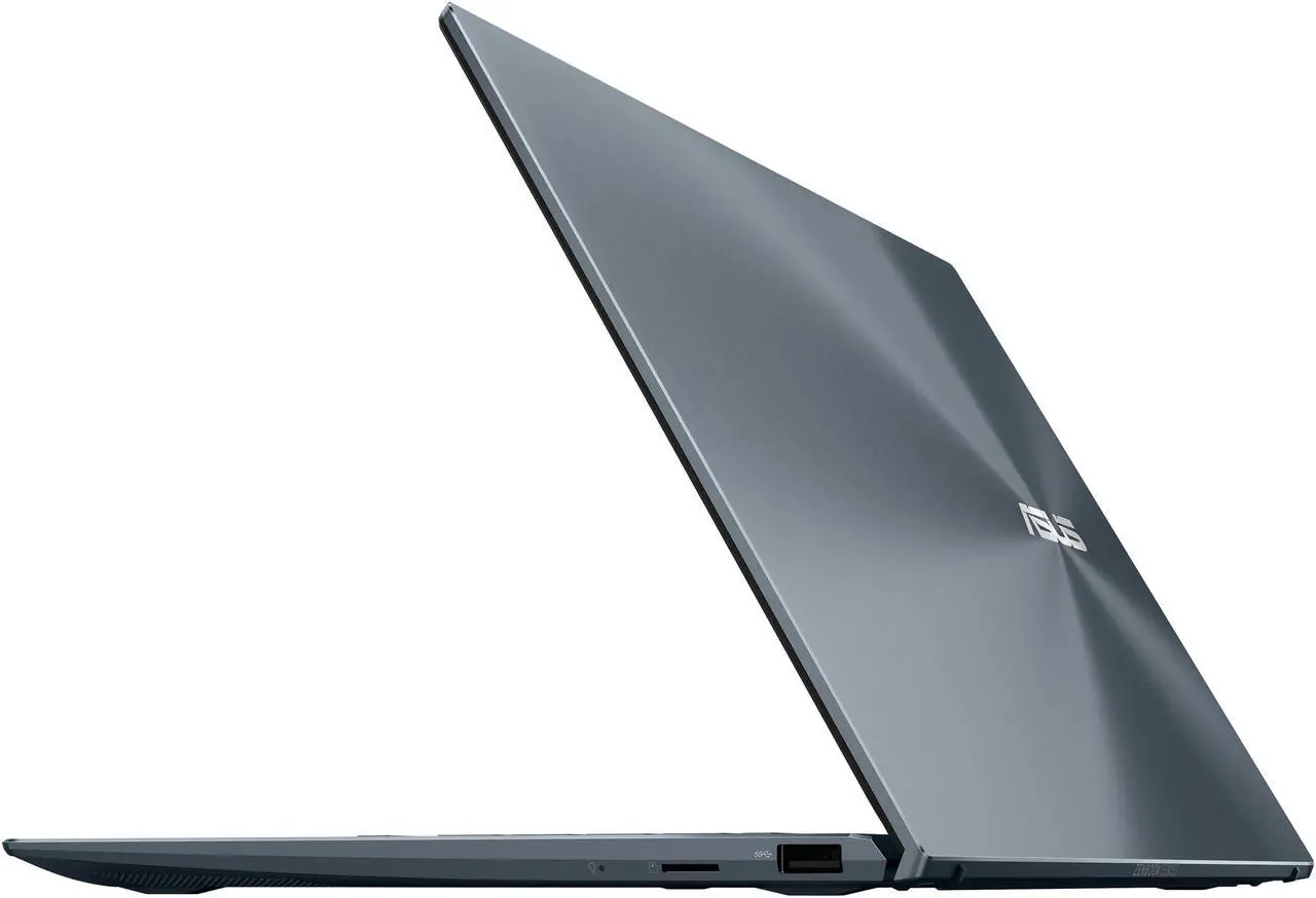 Alt view image 18 of 20 - ASUS ZenBook 13 Ultra-Slim Laptop, 13.3" OLED FHD NanoEdge Bezel Display, AMD Ryzen 7 5700U, 8GB LPDDR4X RAM, 512GB PCIe SSD, NumberPad, Wi-Fi 5, Windows 10 Home, Pine Grey, UM325UA-DS71