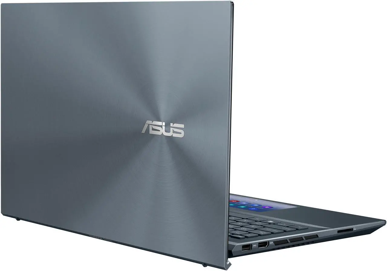 Alt view image 14 of 20 - ASUS ZenBook Pro 15 OLED Ultra-Slim Laptop 15.6" 4K UHD OLED NanoEdge Bezel Touch Display, Intel Core i7-10750H, NVIDIA GeForce GTX 1650 Ti, 16GB RAM, 1TB PCIe SSD, ScreenPad 2.0, Thunderbolt 3, Windows 10 Pro, Pine Grey, UX535LI-IH77T