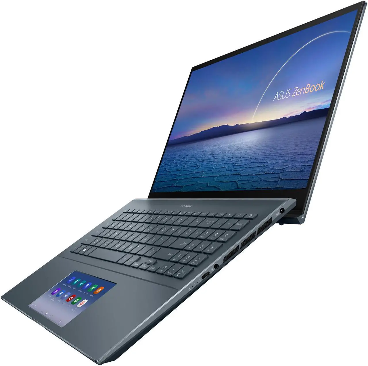 Alt view image 8 of 20 - ASUS ZenBook Pro 15 OLED Ultra-Slim Laptop 15.6" 4K UHD OLED NanoEdge Bezel Touch Display, Intel Core i7-10750H, NVIDIA GeForce GTX 1650 Ti, 16GB RAM, 1TB PCIe SSD, ScreenPad 2.0, Thunderbolt 3, Windows 10 Pro, Pine Grey, UX535LI-IH77T