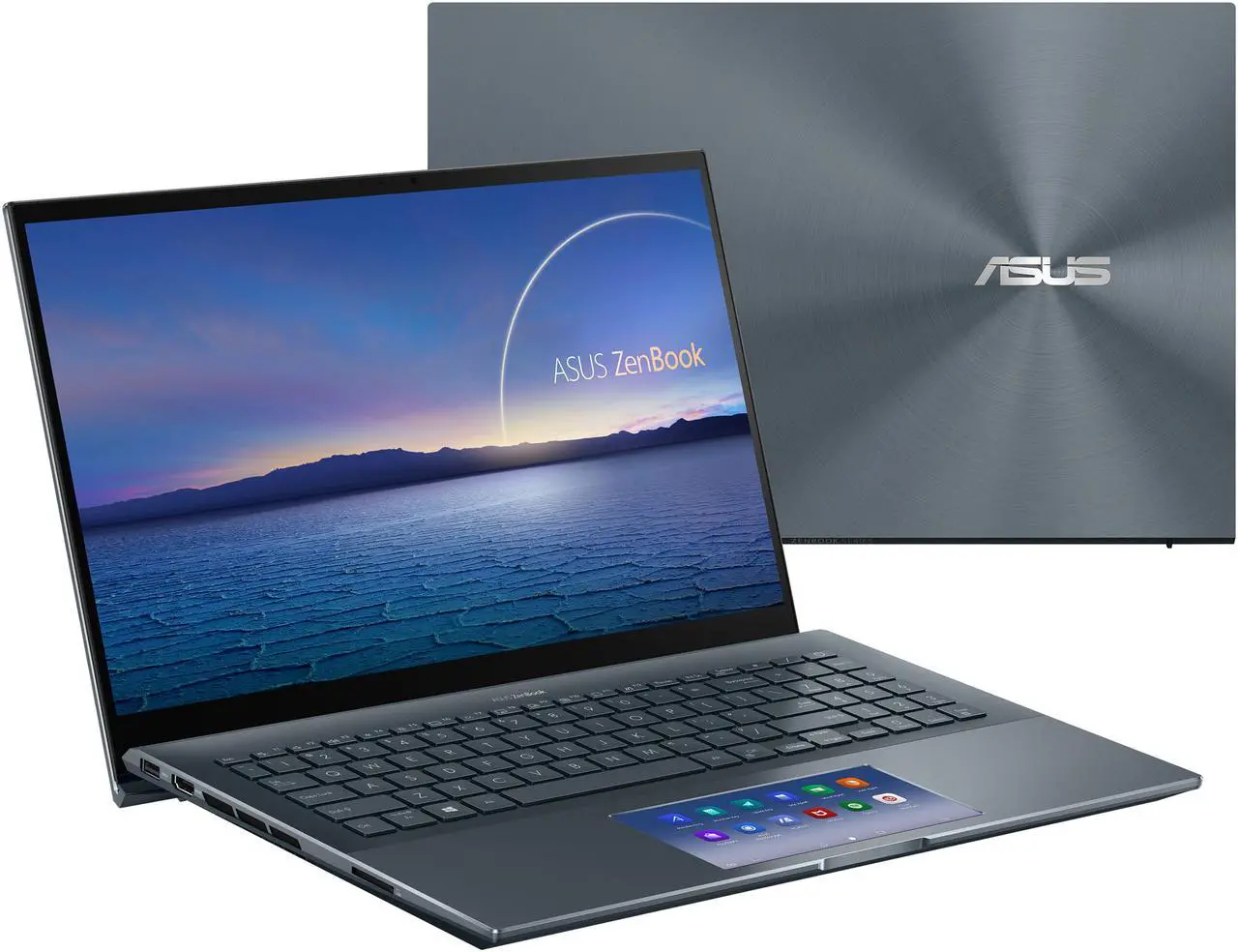 Alt view image 20 of 20 - ASUS ZenBook Pro 15 OLED Ultra-Slim Laptop 15.6" 4K UHD OLED NanoEdge Bezel Touch Display, Intel Core i7-10750H, NVIDIA GeForce GTX 1650 Ti, 16GB RAM, 1TB PCIe SSD, ScreenPad 2.0, Thunderbolt 3, Windows 10 Pro, Pine Grey, UX535LI-IH77T