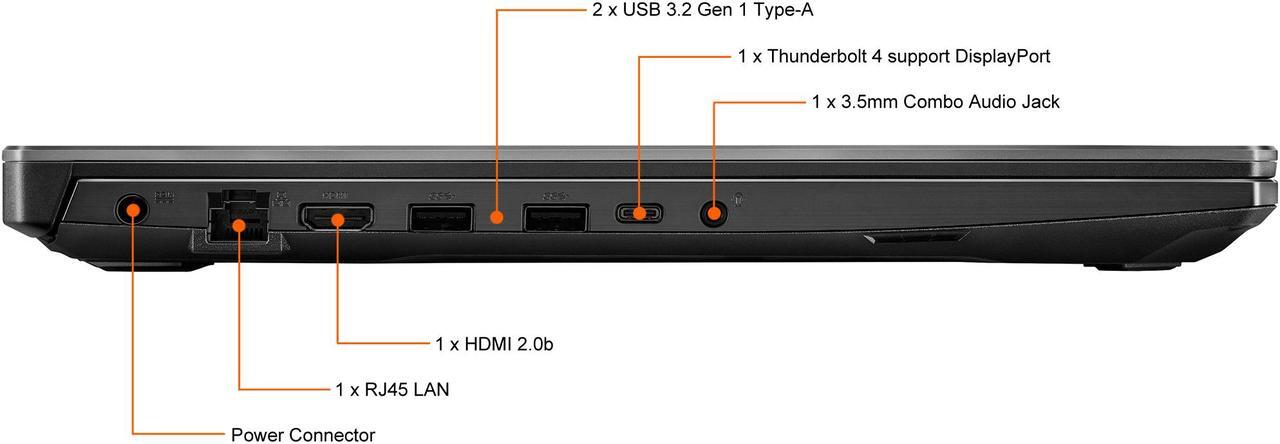 Alt view image 12 of 18 - ASUS TUF Gaming F17 Gaming Laptop, 17.3" 144Hz Full HD IPS-Type, Intel Core i7-11800H Processor, GeForce RTX 3060, 16GB DDR4, 1TB PCIe SSD, Gigabit Wi-Fi 6, Windows 10 Home, TUF706HM-ES76