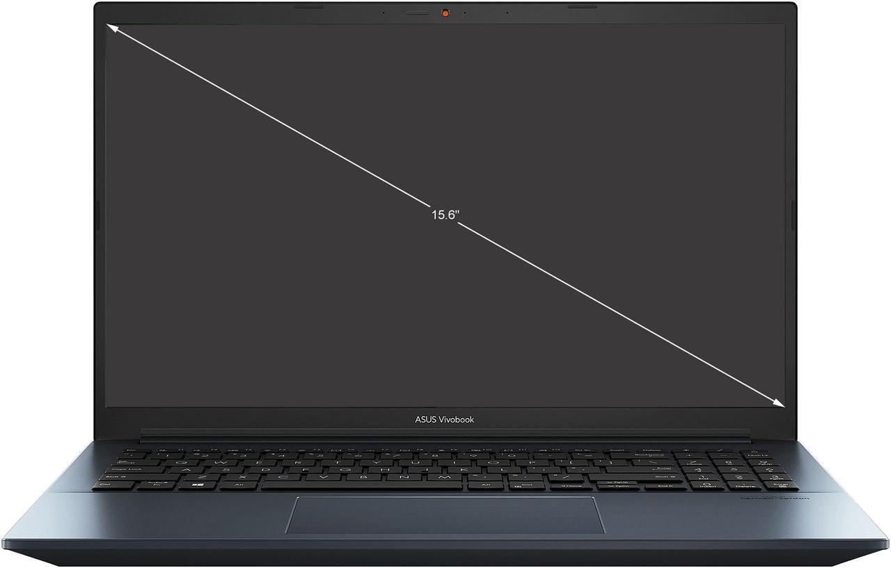 Alt view image 2 of 5 - ASUS VivoBook Pro 15 OLED Ultra Slim Laptop, 15.6" FHD OLED Display, AMD Ryzen 7 5800H CPU, NVIDIA GeForce RTX 3050, 16GB RAM, 512GB SSD, Windows 10 Home, Quiet Blue, M3500QC-DB71