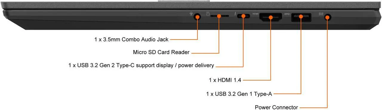Alt view image 15 of 20 - ASUS VivoBook Pro 16X OLED Laptop, 16" WQUXGA 16:10 Display, Intel Core i7-11370H CPU, NVIDIA GeForce RTX 3050, 16GB RAM, 1TB SSD, Windows 11 Pro, DialPad, Comet Grey, N7600PC-NB74