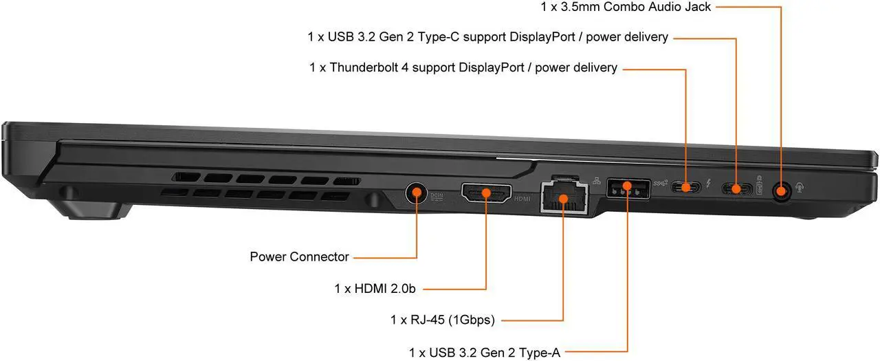 Alt view image 13 of 20 - ASUS ROG Zephyrus S17 (2021) Gaming Laptop, 17.3" 120Hz 4K Display, NVIDIA GeForce RTX 3080, Intel Core i9-11900H, 32GB DDR4, 3TB SSD, Per-Key RGB Keyboard, Thunderbolt 4, Windows 10 Pro, GX703HS-XB99