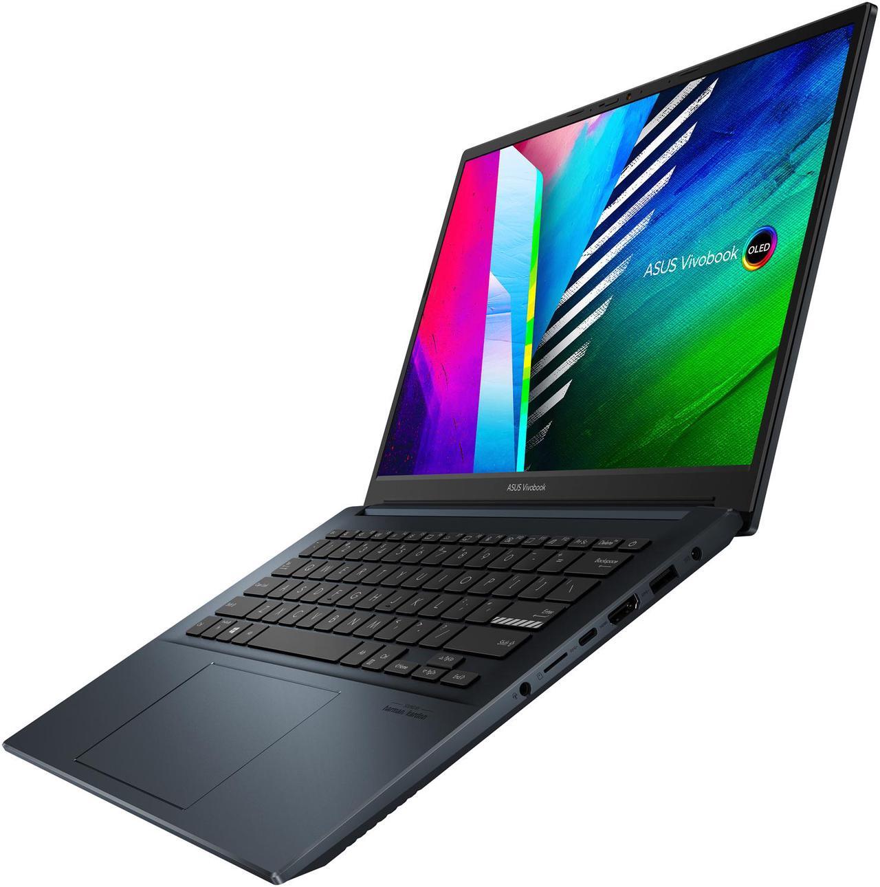 Alt view image 8 of 20 - ASUS VivoBook Pro 14 OLED Slim Laptop, 14" WQXGA+ 16:10 OLED Display, AMD Ryzen 7 5800H CPU, NVIDIA GeForce RTX 3050, 16GB RAM, 1TB SSD, Windows 11 Pro, Quiet Blue, M3401QC-EB74