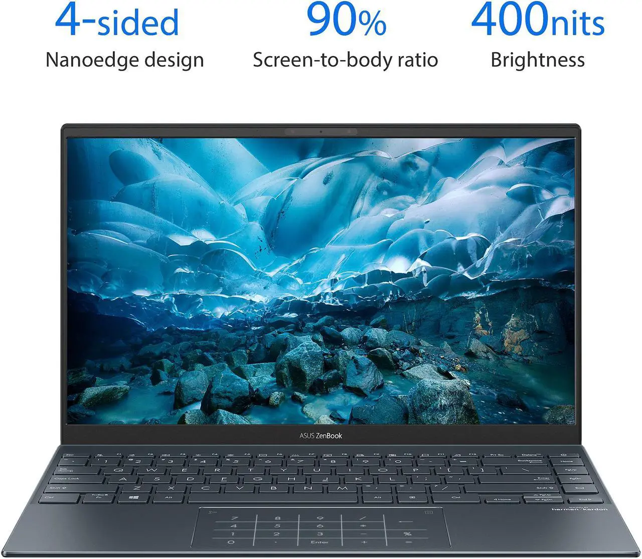 Alt view image 4 of 8 - ASUS ZenBook 14 Ultra-Slim Laptop 14" FHD Display, AMD Ryzen 7 5800H CPU, AMD Radeon Graphics, 16GB RAM, 1TB PCIe SSD, NumberPad, Windows 11 Pro, Pine Grey, UM425QA-EH74