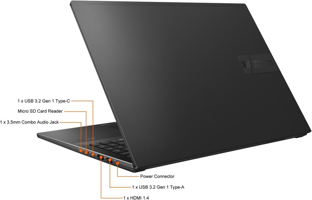 Alt view image 14 of 15 - ASUS VivoBook Pro 16X OLED Slim Laptop, 16" WQUXGA 16:10 Display, AMD Ryzen 7 5800H CPU, NVIDIA GeForce RTX 3050 Ti, 16GB RAM, 1TB SSD, Windows 11 Home, 0°Black, M7600QE-DB74