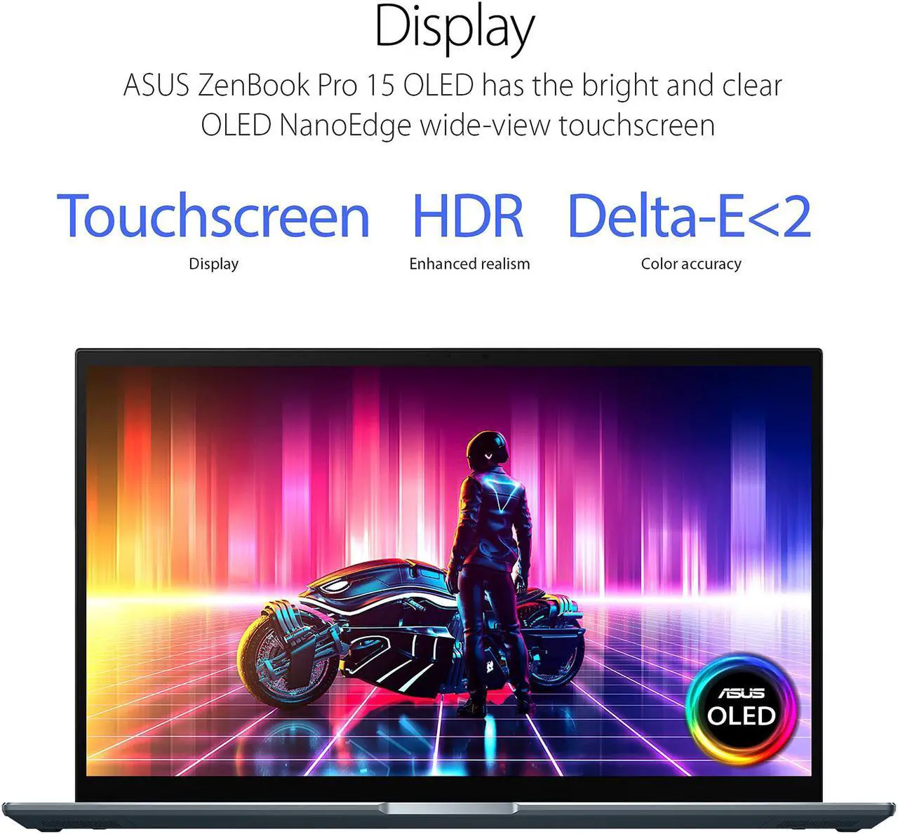 Alt view image 3 of 11 - ASUS ZenBook Pro 15 OLED Laptop 15.6" FHD Touch Display, AMD Ryzen 7 5800H CPU, NVIDIA GeForce RTX 3050 Ti GPU, 16GB RAM, 512GB PCIe SSD, Windows 11 Pro, Pine Grey, UM535QE-XH71T - OEM