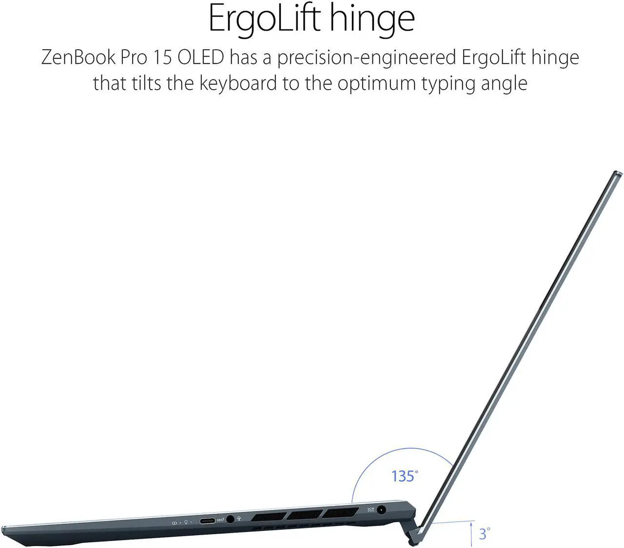 Alt view image 6 of 11 - ASUS ZenBook Pro 15 OLED Laptop 15.6" FHD Touch Display, AMD Ryzen 7 5800H CPU, NVIDIA GeForce RTX 3050 Ti GPU, 16GB RAM, 512GB PCIe SSD, Windows 11 Pro, Pine Grey, UM535QE-XH71T - OEM