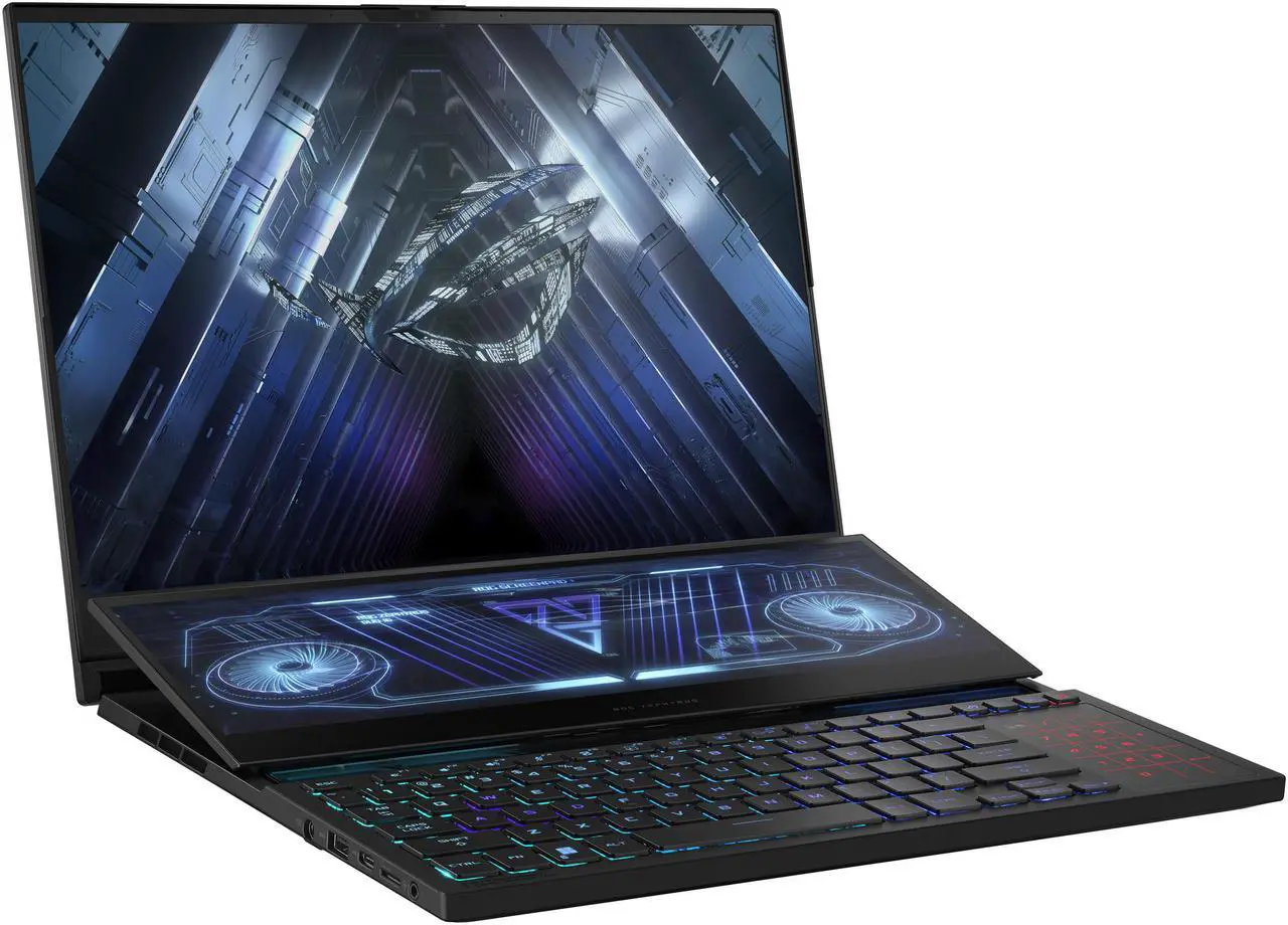 Alt view image 5 of 20 - ASUS ROG Zephyrus Duo 16 (2022) Gaming Laptop, 16" 165Hz ROG Nebula HDR QHD 16:10 Display, NVIDIA GeForce RTX 3070 Ti, AMD Ryzen 9 6900HX, 32GB DDR5, 1TB SSD, Windows 11 Pro, GX650RW-XS96