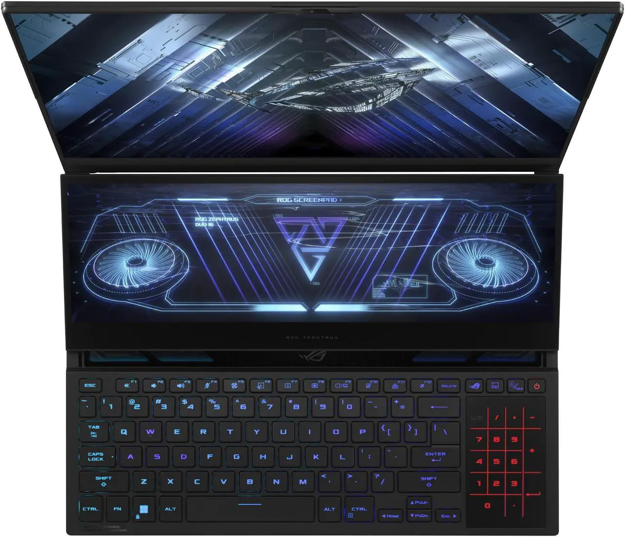 Alt view image 8 of 20 - ASUS ROG Zephyrus Duo 16 (2022) Gaming Laptop, 16" 165Hz ROG Nebula HDR QHD 16:10 Display, NVIDIA GeForce RTX 3070 Ti, AMD Ryzen 9 6900HX, 32GB DDR5, 1TB SSD, Windows 11 Pro, GX650RW-XS96