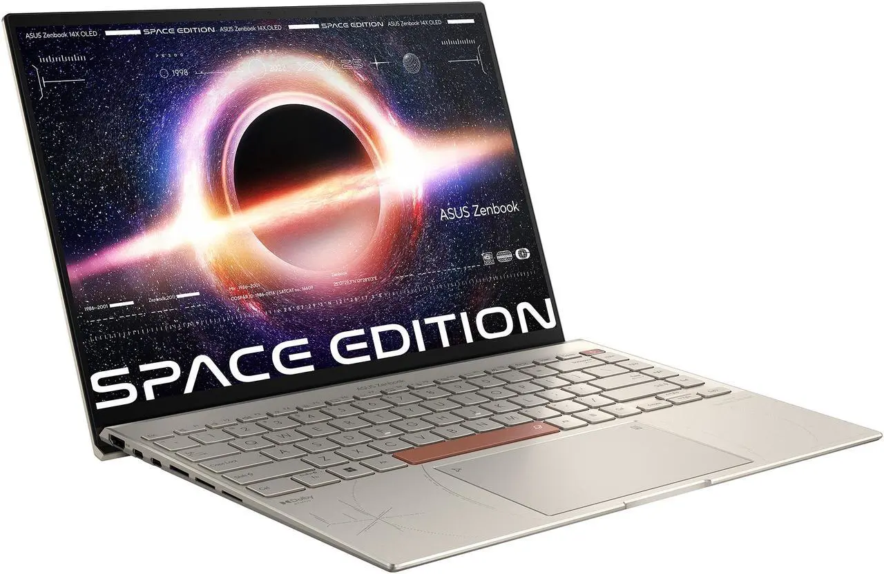 Alt view image 6 of 20 - ASUS ZenBook 14X OLED Space Edition Laptop, 14" 2.8K 16:10 OLED Touch Display, Intel Core i9-12900H CPU, 32GB RAM, 1TB SSD, Windows 11 Pro, ZenVision Display, UX5401ZAS-XS99T