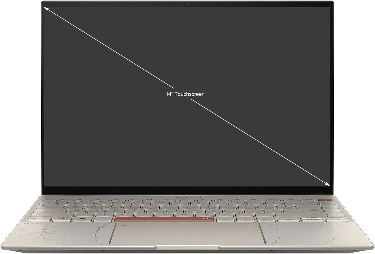 Alt view image 3 of 20 - ASUS ZenBook 14X OLED Space Edition Laptop, 14" 2.8K 16:10 OLED Touch Display, Intel Core i9-12900H CPU, 32GB RAM, 1TB SSD, Windows 11 Pro, ZenVision Display, UX5401ZAS-XS99T
