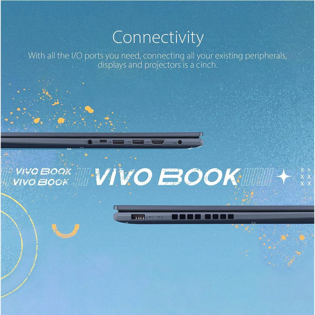 Alt view image 5 of 9 - ASUS VivoBook 16X Laptop, 16" 4K OLED Display, Intel Core i7-12700H CPU, Intel Iris Xe Graphics, 16GB RAM, 512GB SSD, Fingerprint Sensor, Windows 11 Home, Quiet Blue, F1603ZA-DS74