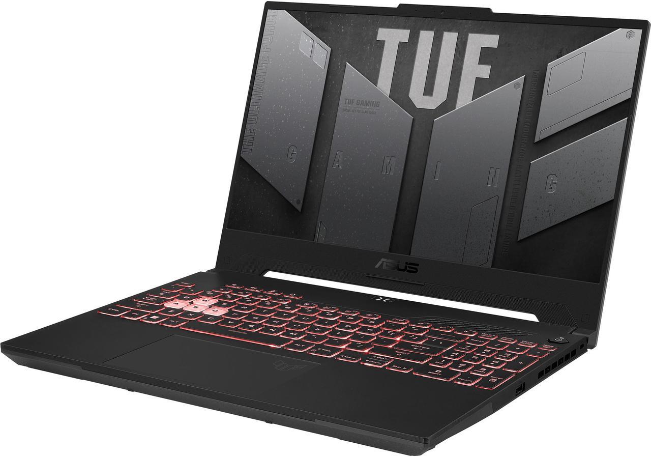 Alt view image 2 of 20 - ASUS TUF Gaming A15 (2022) Gaming Laptop, 15.6" 300Hz FHD Display, AMD Ryzen 7 6800H, GeForce RTX 3060, 16GB DDR5, 512GB PCIe SSD, Wi-Fi 6, Windows 11 Home, Mecha Gray, FA507RM-ES73