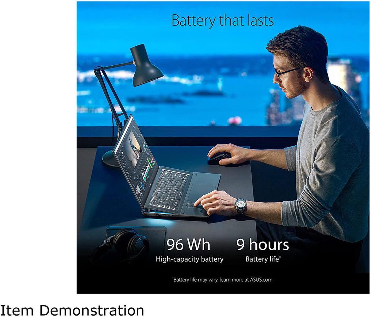 Alt view image 5 of 13 - ASUS ZenBook Pro 16X OLED 16" 4K OLED 16:10 Touch Display, ASUS Dial, Intel i9-12900H CPU, GeForce RTX 3060 Graphics, 32GB RAM, 2TB SSD, Windows 11 Pro, Tech Black, UX7602ZM-XB96T