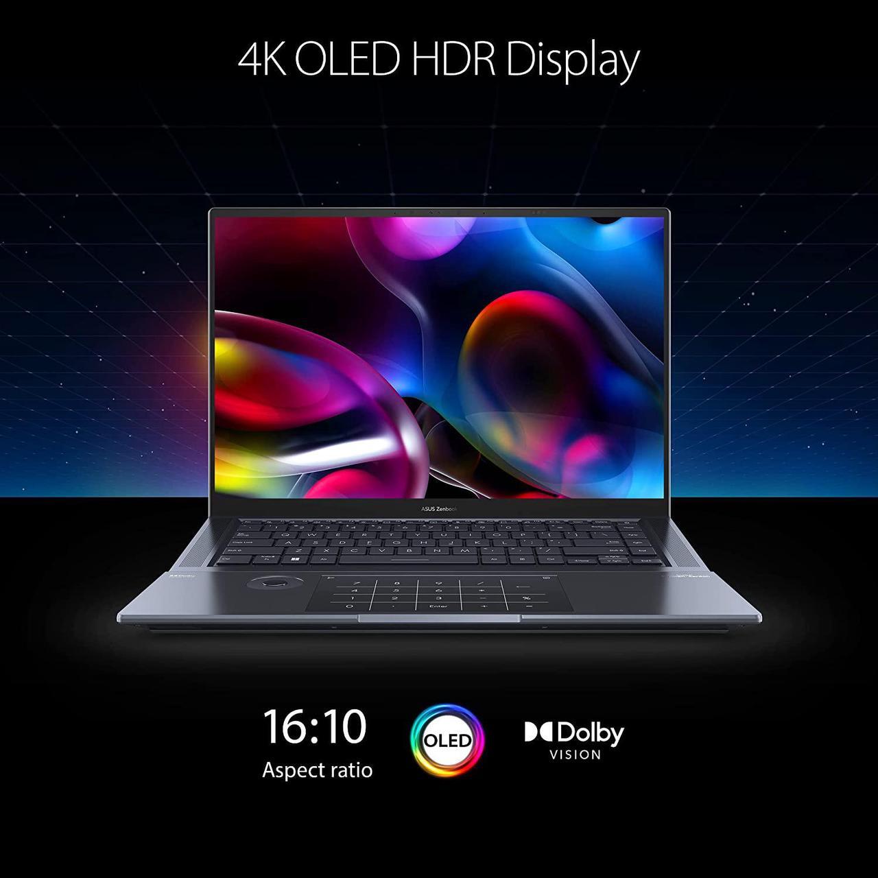 Alt view image 10 of 13 - ASUS ZenBook Pro 16X OLED 16" 4K OLED 16:10 Touch Display, ASUS Dial, Intel i9-12900H CPU, GeForce RTX 3060 Graphics, 32GB RAM, 2TB SSD, Windows 11 Pro, Tech Black, UX7602ZM-XB96T
